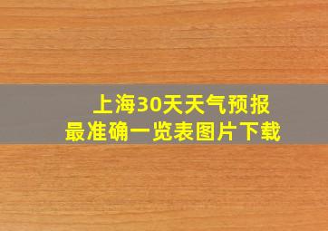 上海30天天气预报最准确一览表图片下载