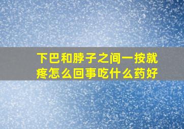 下巴和脖子之间一按就疼怎么回事吃什么药好