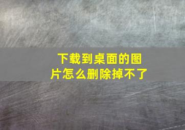 下载到桌面的图片怎么删除掉不了