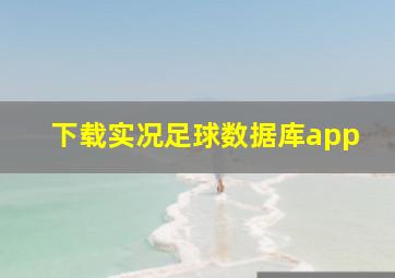 下载实况足球数据库app