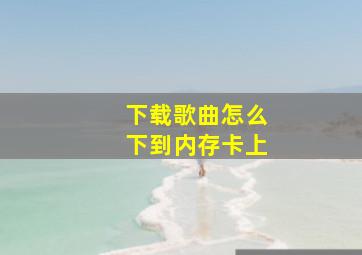 下载歌曲怎么下到内存卡上