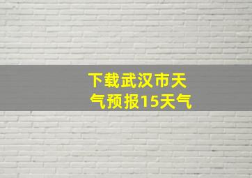 下载武汉市天气预报15天气