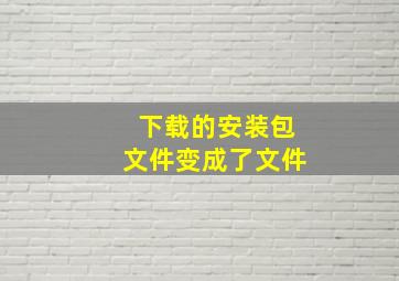 下载的安装包文件变成了文件