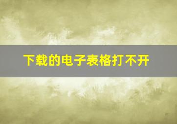 下载的电子表格打不开