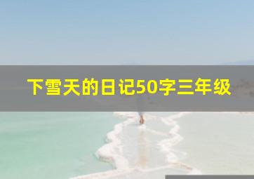 下雪天的日记50字三年级