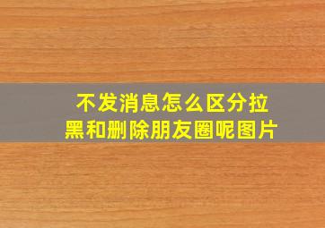 不发消息怎么区分拉黑和删除朋友圈呢图片