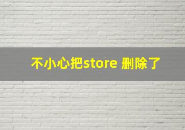 不小心把store 删除了