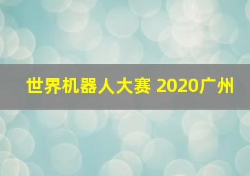 世界机器人大赛 2020广州