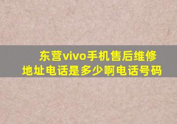 东营vivo手机售后维修地址电话是多少啊电话号码