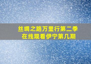 丝绸之路万里行第二季 在线观看伊宁第几期