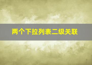 两个下拉列表二级关联