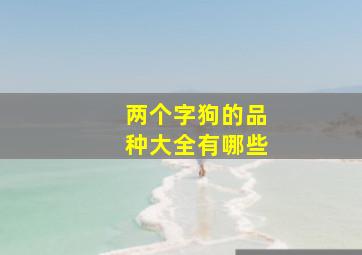 两个字狗的品种大全有哪些