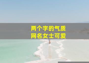 两个字的气质网名女士可爱