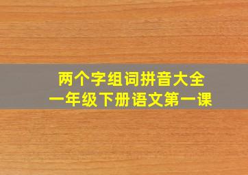 两个字组词拼音大全一年级下册语文第一课