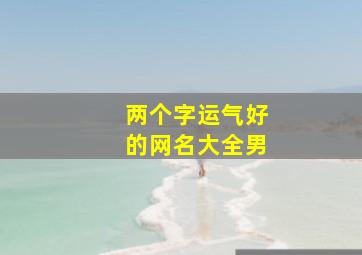 两个字运气好的网名大全男