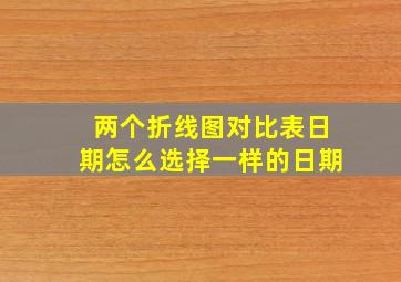 两个折线图对比表日期怎么选择一样的日期