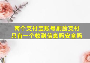 两个支付宝账号刷脸支付只有一个收到信息吗安全吗