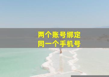 两个账号绑定同一个手机号