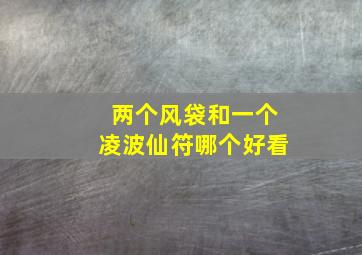 两个风袋和一个凌波仙符哪个好看