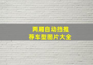 两厢自动挡推荐车型图片大全