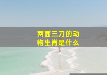 两面三刀的动物生肖是什么