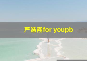 严浩翔for youpb