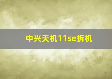 中兴天机11se拆机