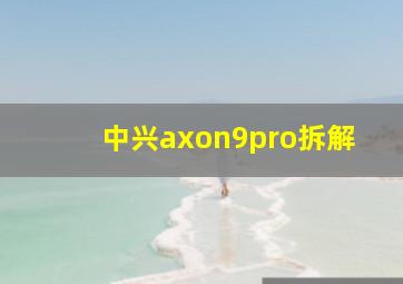 中兴axon9pro拆解