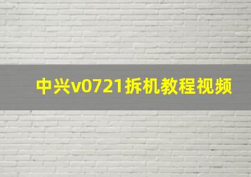 中兴v0721拆机教程视频