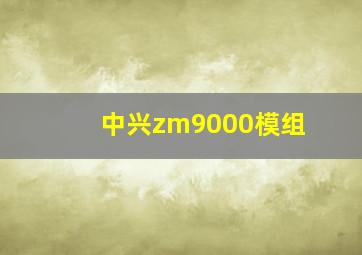 中兴zm9000模组