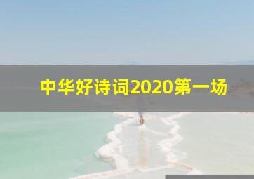 中华好诗词2020第一场