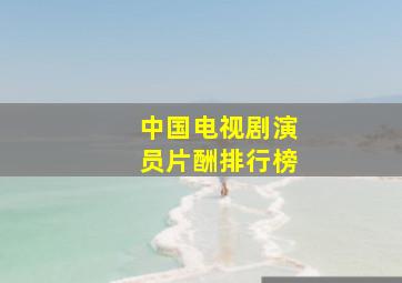 中国电视剧演员片酬排行榜