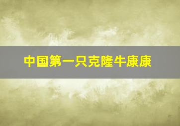 中国第一只克隆牛康康