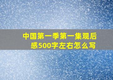 中国第一季第一集观后感500字左右怎么写