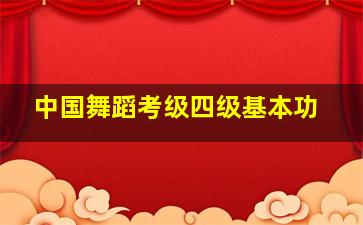 中国舞蹈考级四级基本功