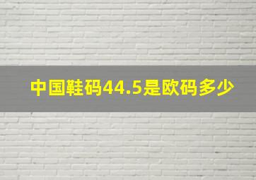 中国鞋码44.5是欧码多少