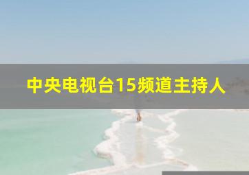 中央电视台15频道主持人