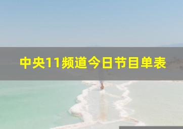 中央11频道今日节目单表