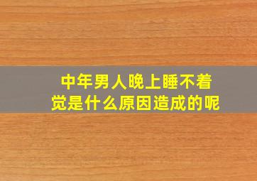 中年男人晚上睡不着觉是什么原因造成的呢