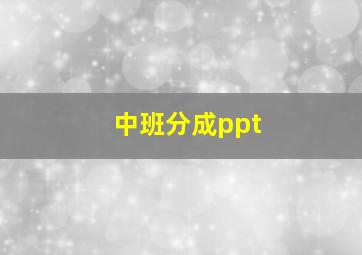 中班分成ppt