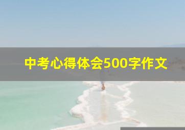 中考心得体会500字作文