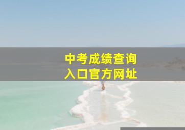 中考成绩查询入口官方网址