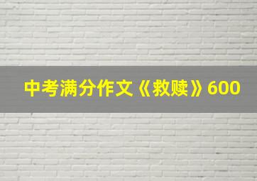 中考满分作文《救赎》600