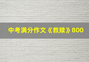 中考满分作文《救赎》800