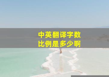 中英翻译字数比例是多少啊