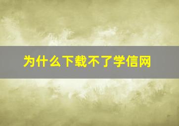 为什么下载不了学信网