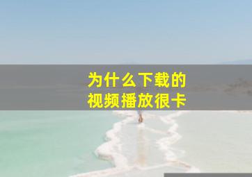 为什么下载的视频播放很卡