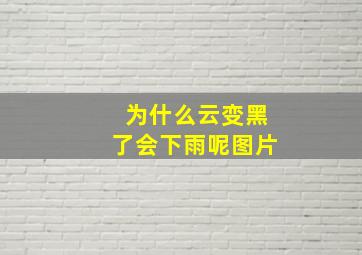 为什么云变黑了会下雨呢图片