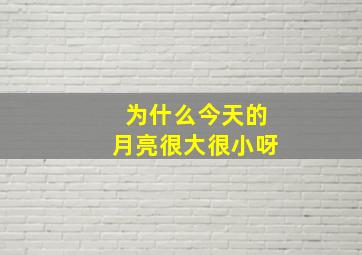 为什么今天的月亮很大很小呀