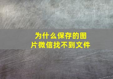 为什么保存的图片微信找不到文件